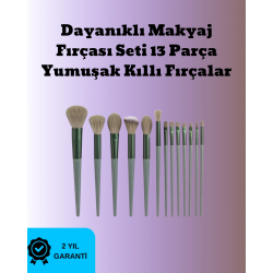 Mey İthalat® Toz ve Krem Ürünler İçin Güçlü Tutucu Yumuşak Kıllı Makyaj Fırça Takımı 13 Parça