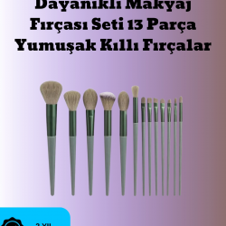 Mey İthalat® Toz ve Krem Ürünler İçin Güçlü Tutucu Yumuşak Kıllı Makyaj Fırça Takımı 13 Parça