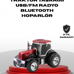 Mey İthalat® Traktör Tasarımlı Bluetooth Hoparlör USB TF AUX FM Radyo