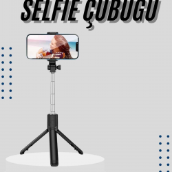 Mey İthalat® Tripod Selfie Çubuğu Bluetooth Kumandalı Kablosuz Led Işıklı
