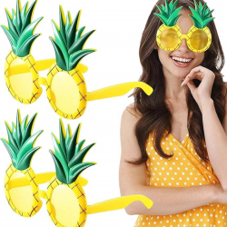 Mey İthalat® Tropikal Hawaii Ananas Şekilli Parti Gözlüğü 9.5 x 14 cm