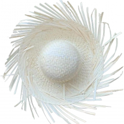 Mey İthalat® Tropikal Parti Beyaz Hasır Hawaii Şapkası 13x36 cm