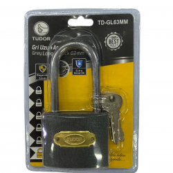 Mey İthalat® Tudor 63 mm Uzun Gri Asma Kilit