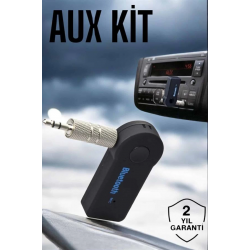 Mey İthalat® Tüm Araçlara Uyumlu Aux Car Bluetooth Kablosuz Araç Bağlantı Kiti