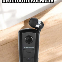 Mey İthalat® Tüm Telefonlara Uyumlu Mikrofonlu Titreşimli Makaralı Bluetooth Kulakiçi Kulaklık