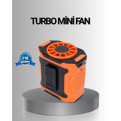 Mey İthalat® Turbo Mini Taşınabilir Fan – 100 Kademeli Dijital Hız Kontrolü ve Type-C Şarj