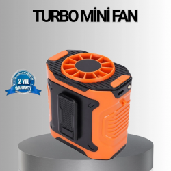 Mey İthalat® Turbo Mini Taşınabilir Fan – 100 Kademeli Dijital Hız Kontrolü ve Type-C Şarj