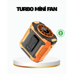 Mey İthalat® Turbo Mini Taşınabilir Fan – 100 Kademeli Dijital Hız Kontrolü ve Type-C Şarj