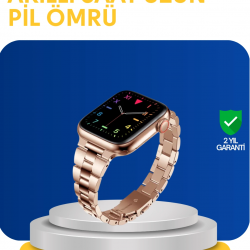 Mey İthalat® Türkçe Destekli Akıllı Saat Suya Dayanıklı Çok Fonksiyonlu