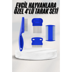 Mey İthalat® Tüy Fırçası Bit Tarağı Seti Evcil Hayvan Tüy Toplayıcı Bit Pire Önleyici Tarak
