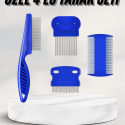 Mey İthalat® Tüy Fırçası Bit Tarağı Seti Evcil Hayvan Tüy Toplayıcı Bit Pire Önleyici Tarak