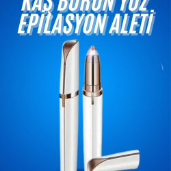 Mey İthalat® Tüy Kıl Alma Kaş Bıyık Unisex Yüz Bakım Epilasyon Aleti Pilli