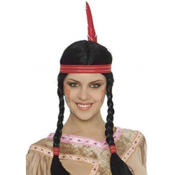 Mey İthalat® Tüylü Örgülü Hint Peruğu Kızılderili Peruğu