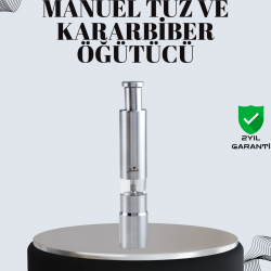 Mey İthalat® Tuz ve Kararbiber Öğütücü - Şeffaf Akrilik Hazne