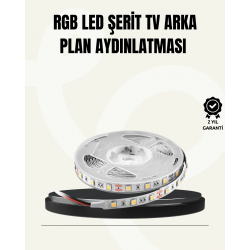 Mey İthalat® TV Arkası LED Şerit Işık Otomatik Açma Kapama Özellikli 2mt