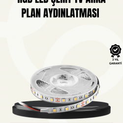 Mey İthalat® TV Arkası LED Şerit Işık Otomatik Açma Kapama Özellikli 2mt