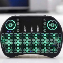 Mey İthalat® TV Uyumlu Mini Klavye Q Klavye Işıklı Tüm Cihazlara Uyumlu