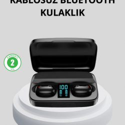 Mey İthalat® TWS Bluetooth Kulaklık 1800mAh Şarj Kutulu Dijital Ekranlı