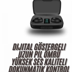 Mey İthalat® TWS Bluetooth Kulaklık 5.0 Bluetooth Bağlantılı Dokunmatik Kontrol Özelliği