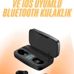 Mey İthalat® TWS Bluetooth Kulaklık 5.0 Bluetooth Bağlantılı Dokunmatik Kontrol Özelliği