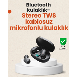 Mey İthalat® TWS Bluetooth Kulaklık Kulak İçi Kablosuz Dijital Göstergeli Çağrı Cevaplayabilen
