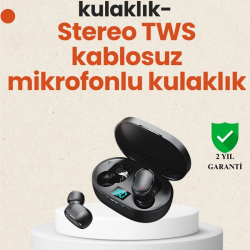 Mey İthalat® TWS Bluetooth Kulaklık Kulak İçi Kablosuz Dijital Göstergeli Çağrı Cevaplayabilen