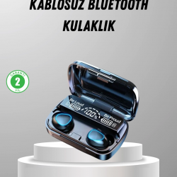 Mey İthalat® TWS Kablosuz Kulaklık Şarj Kutulu 20 Saat Kullanım Konforlu
