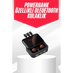 Mey İthalat® Tws Powerbank Kutulu Dijital Göstergeli Bluetooth Kulaklık Kablosuz Kulakiçi Kulaklık