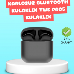 Mey İthalat® TWS Pro 5 Bluetooth Kulaklık – Kablosuz ve Şarj Kutulu Tasarım