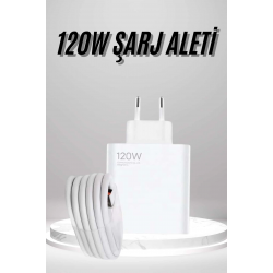 Mey İthalat® Type C Yüksek Hızlı Şarj Aleti Beyaz 120W Ultra Uzun Ömürlü