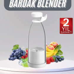 Mey İthalat® u Geçirmez Kablosuz Şarjlı Dayanıklı Taşınabilir Mini Blender