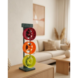 Mey İthalat® Üçlü Jant Dekoratif Aksesuar Renkli Modern Salon Dekoru