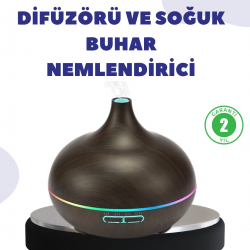 Mey İthalat® BN01 Uçucu Yağ Uyumlu Renkli LED Işıklı Nemlendirici