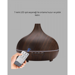 Mey İthalat® BN01 Uçucu Yağ Uyumlu Renkli LED Işıklı Nemlendirici