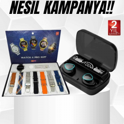 Mey İthalat® Ucuz Kaliteli Yeni Nesil 7 Kordonlu Akıllı Saat ve Kablosuz Bluetooth Kulaklık ANC Özelliği