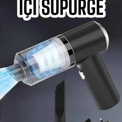 Mey İthalat® Üflemeli Güçlü Vakumlu Ev Ofis Araç Süpürgesi El Süpürgesi Şarjlı