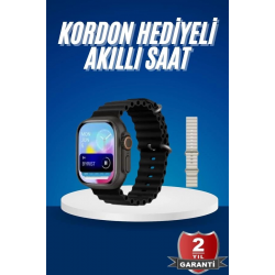 Mey İthalat® Ultra Akıllı Saat 49 Mm Çift Kordonlu Arama Cevaplama Bluetooth Bağlantılı