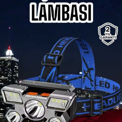 Mey İthalat® Ultra Güçlü Led Işık Şarjlı Kafa Lambası Balıkçı Lambası Kafa Feneri