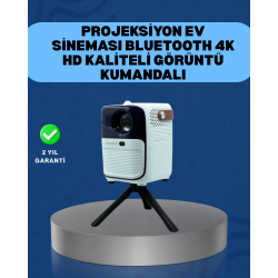 Mey İthalat® Ultra HD Çözünürlüklü Taşınabilir Projektör – 1920x1080 Piksel Görüntü Kalitesi