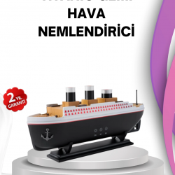 Mey İthalat® Ultra Sessiz Titanik Gemi LED Işıklı Aroma Difüzörü Oda Nemlendirici