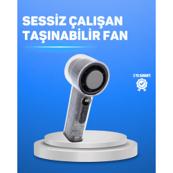 Mey İthalat® Ultra Sessiz USB Şarjlı Fan | Taşınabilir ve Hafif Tasarım