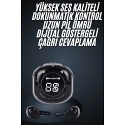 Mey İthalat® Ultrapods Led Göstergeli Oyuncu Kulaklığı ANC Destekli Bluetooth 5.3
