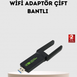 Mey İthalat® Ultratekno Dual Band WiFi Adaptör – 1200 Mbps, USB 3.0, Çift Antenli, Geniş Kapsama Alanı ve Yüksek Hız