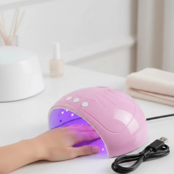 Mey İthalat® Ultraviyole Işıklı 15 Ledli 45W Oje Kurutucu Makine Pembe