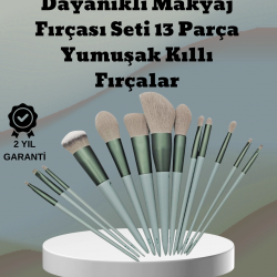 Mey İthalat® umuşak Kıllı Estetik Tasarımlı 13'lü Makyaj Fırçası Seti Günlük ve Profesyonel Kullanım