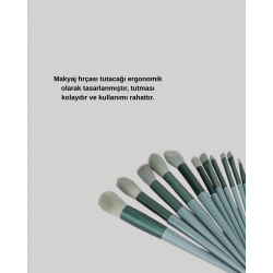 Mey İthalat® umuşak Kıllı Estetik Tasarımlı 13'lü Makyaj Fırçası Seti Günlük ve Profesyonel Kullanım