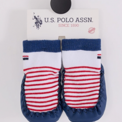 Mey İthalat®   n Çarık Çorap USB2600 Beyaz-Lacivert