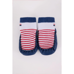 Mey İthalat®   n Çarık Çorap USB2600 Beyaz-Lacivert