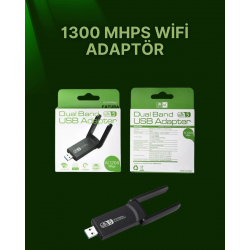 Mey İthalat® USB 3.0 Wireless Adaptör – 2.4GHz & 5GHz Destekli