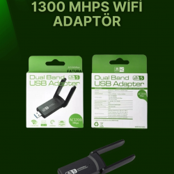 Mey İthalat® USB 3.0 Wireless Adaptör – 2.4GHz & 5GHz Destekli